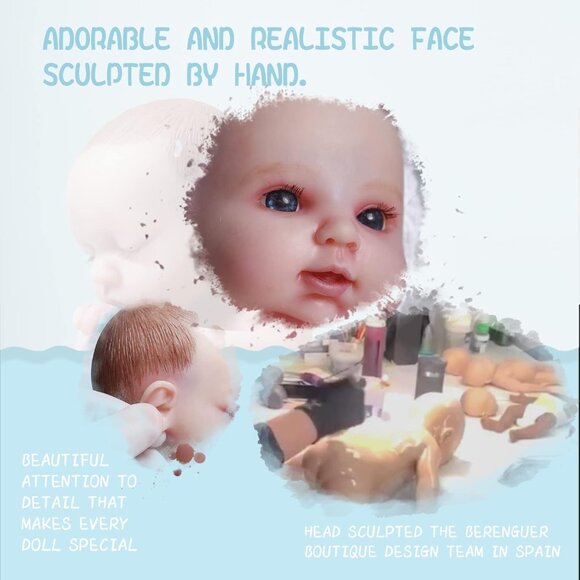🆕13inch Pack Of 4 Reborn Realistic Full Body Silicone Newborn Baby Doll Girl - Picture 4 of 8